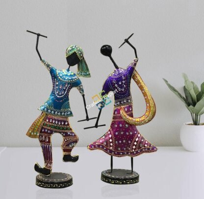 Colourful cheering folk Dancing couple ethnic showpiece/tabletop/home decor/gift item