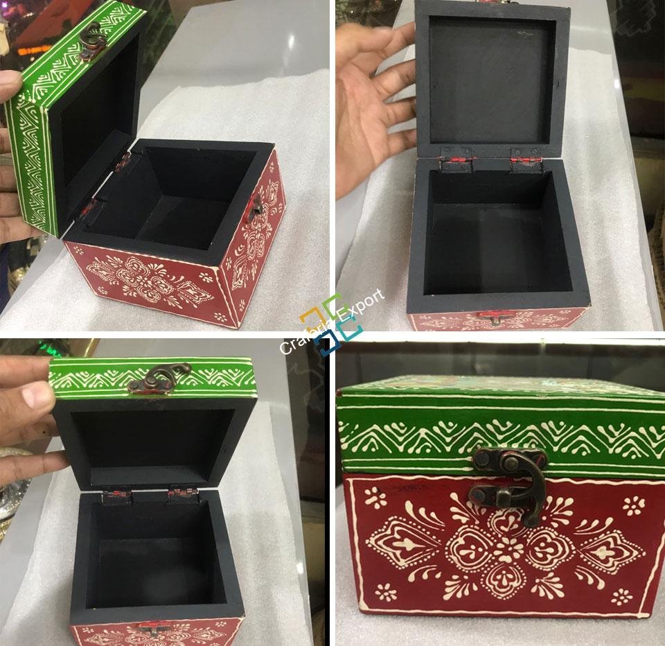 Vibrant Wooden Jewellery Box/Multipurpose Box/Gift Item/Home Decor - Image 4