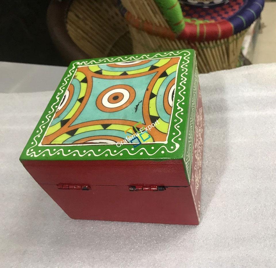Vibrant Wooden Jewellery Box/Multipurpose Box/Gift Item/Home Decor - Image 2