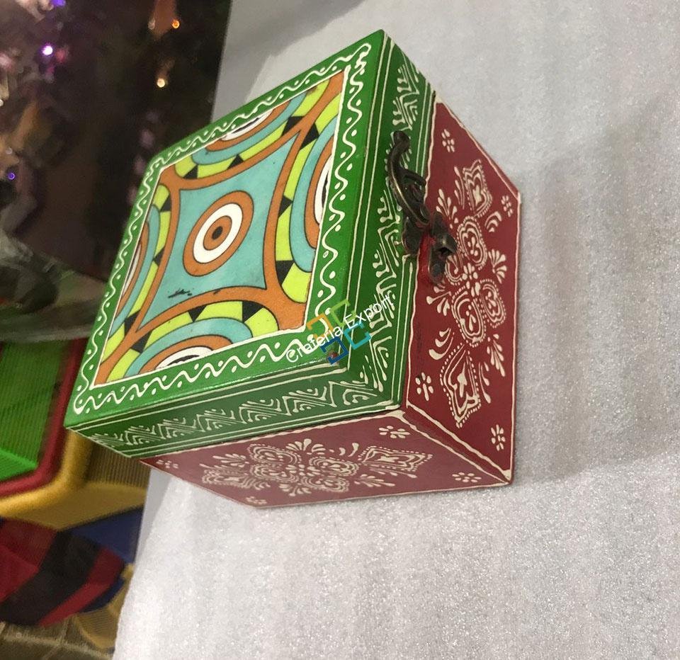 Vibrant Wooden Jewellery Box/Multipurpose Box/Gift Item/Home Decor - Image 3