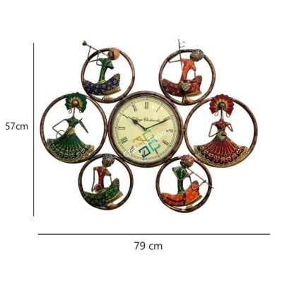 Musicians Ring Panel Wall figurines with clock for wall decor - Image 3