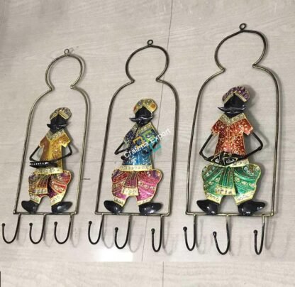 Rajasthan Tradition Stlyed Musical Man key Hanger/Wall decor/Gift Item Set of 3 - Image 4