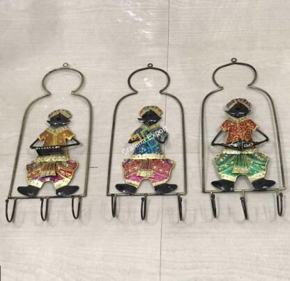 Rajasthan Tradition Stlyed Musical Man key Hanger/Wall decor/Gift Item Set of 3 - Image 3