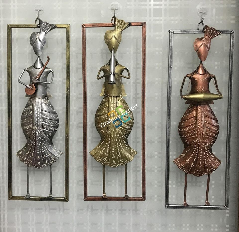 Ethnic Musical Men Wall Hanging/Wall decor/showpiece(Set of 3) - Image 3