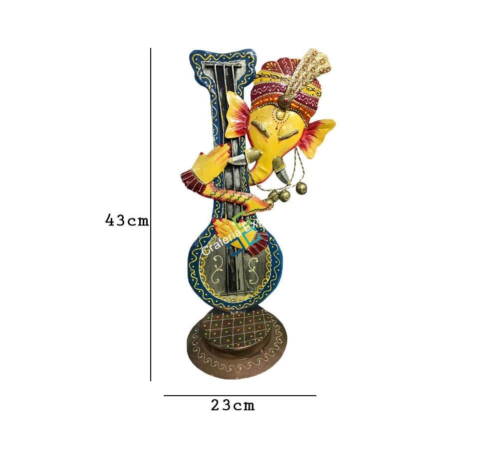 Ganesha Playing Veena Tabletop/Home decor/Showpiece - Image 4