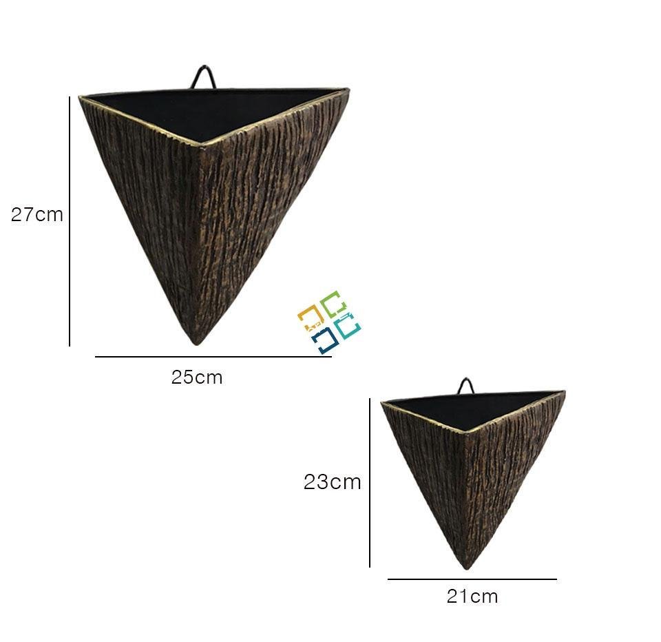 Brownish Flower Pot Wall Hanging/Home Decor/Gift Item(Set of 2) - Image 3