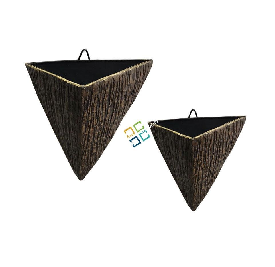 Brownish Flower Pot Wall Hanging/Home Decor/Gift Item(Set of 2) - Image 2