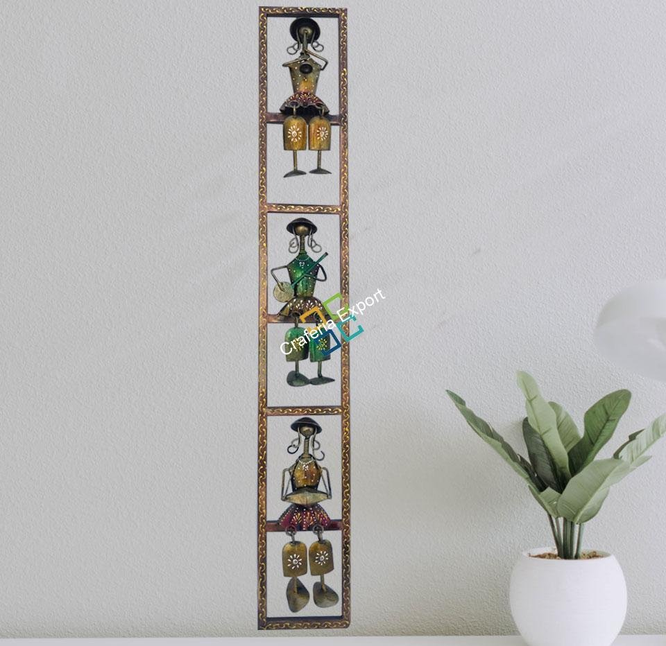 Vertical Wall panel/ Wall hanging of 3 Musical Girls