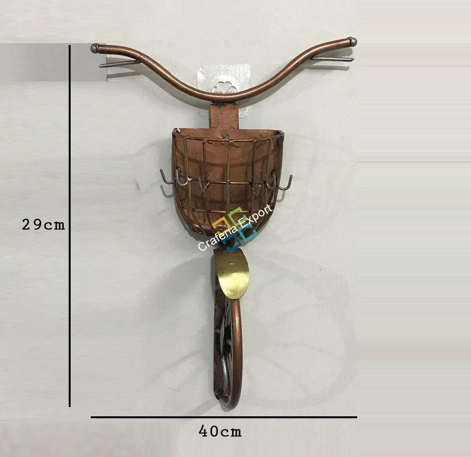 Metallic Cycle Key Holder Showpiece/Wall Hanging For Home Decor - Image 2