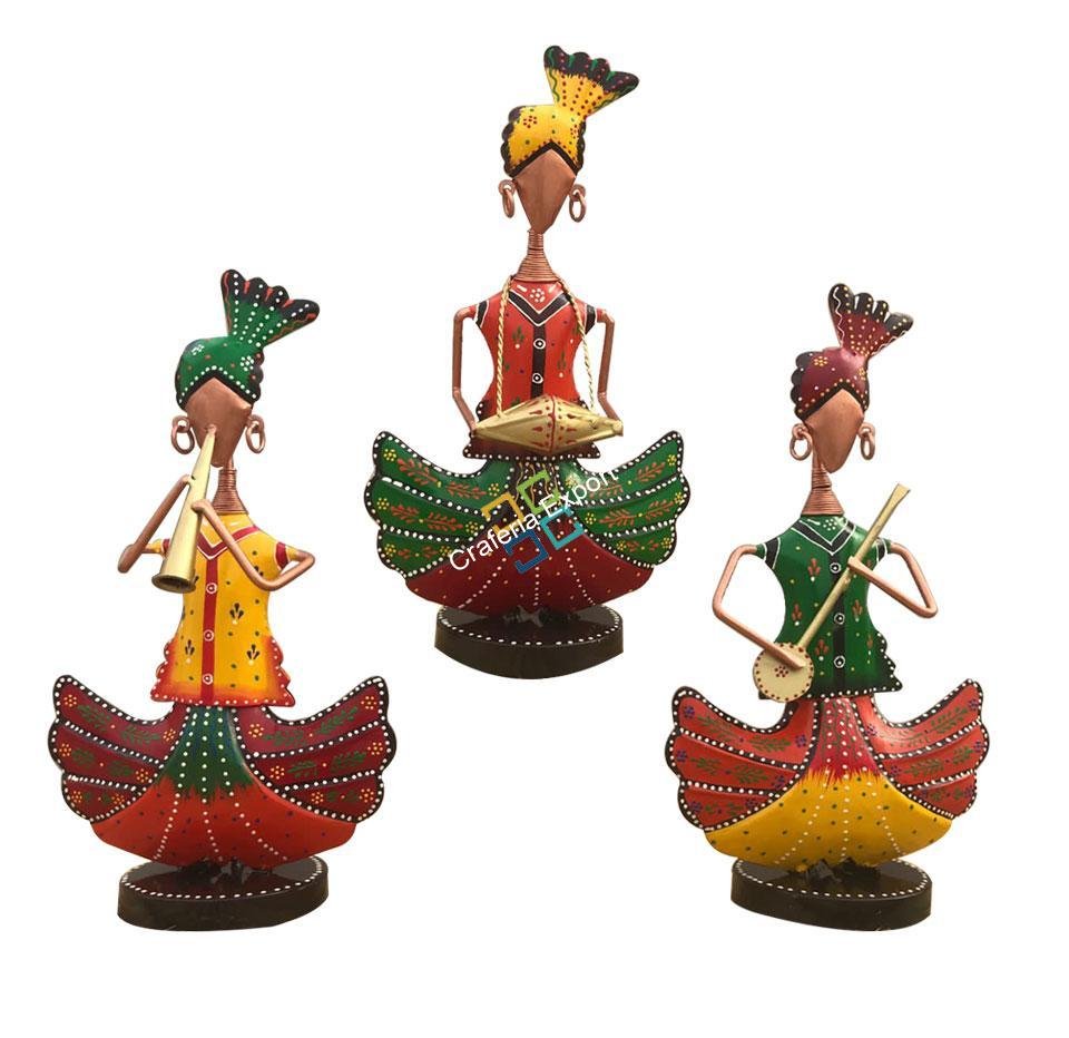 Colourful Indian Musical Men Figurine/Showpiece For Home Decor - Image 2