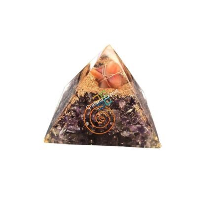 Energized Pyramid  Clear Crystal Gemstone Showpiece