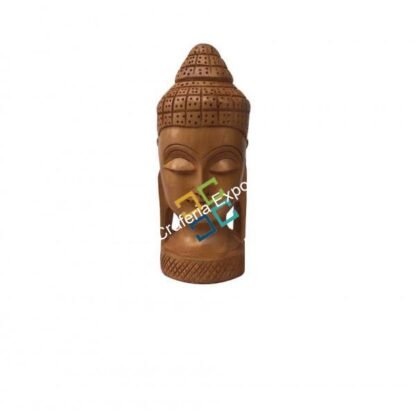Decorative Wooden Meditation Mahatma Buddha Head figurine - Image 3