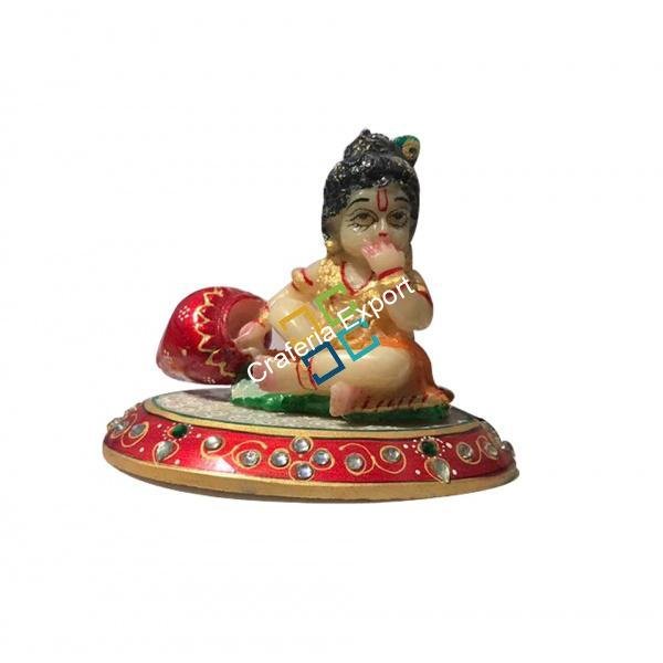 little krishna kanhaiya eating makhan Idol /statue showpiece for gift or home decor