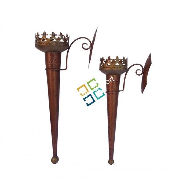 Metal Firelight Mashaal Showpiece for home decor (set of 2)