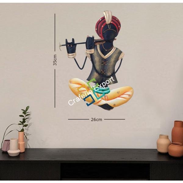 Indian Handcrafted musical Men Wall hanging showpiece for interior decor/gifts - Image 2