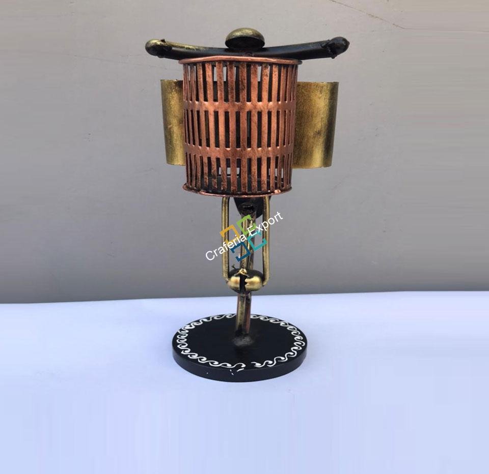 Wrought Iron Pen Holder / Desk Orangier With Attach Card Holder - Image 4