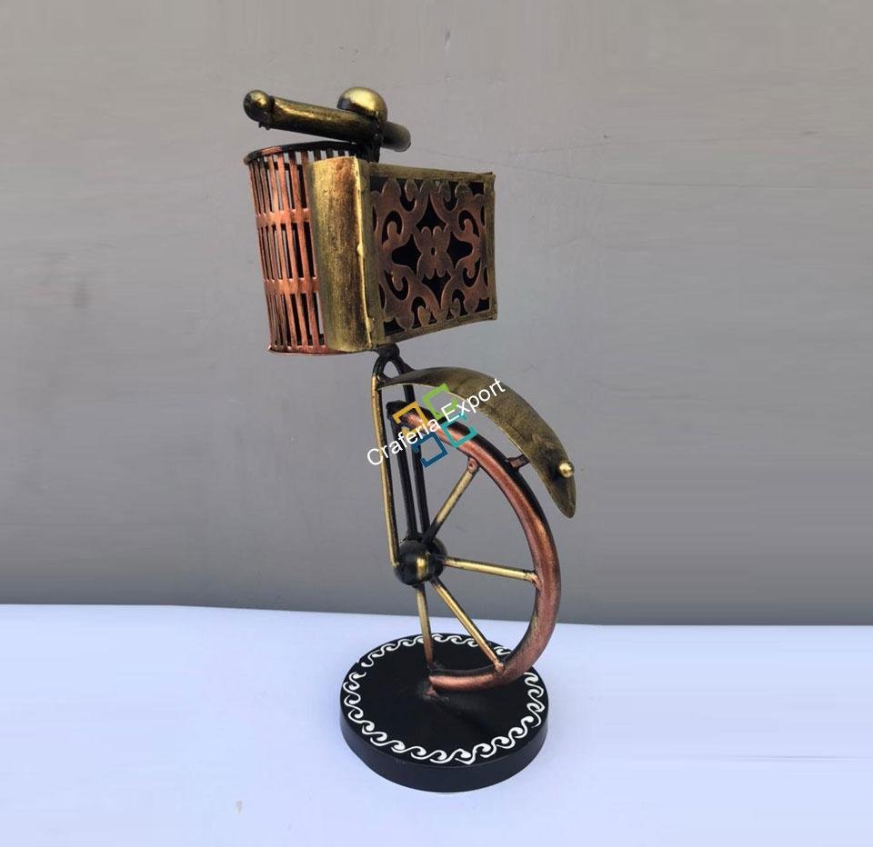 Wrought Iron Pen Holder / Desk Orangier With Attach Card Holder - Image 6