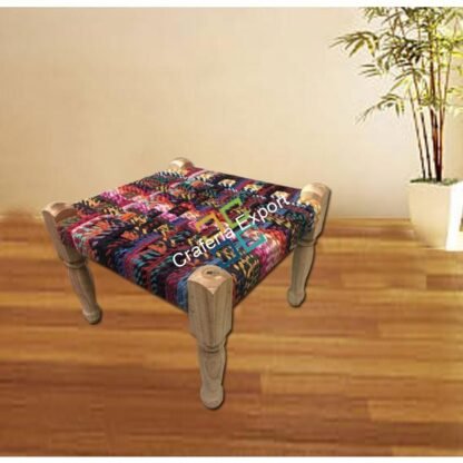 Colorful Handmade Wooden Pidha/Stool For Home - Image 3