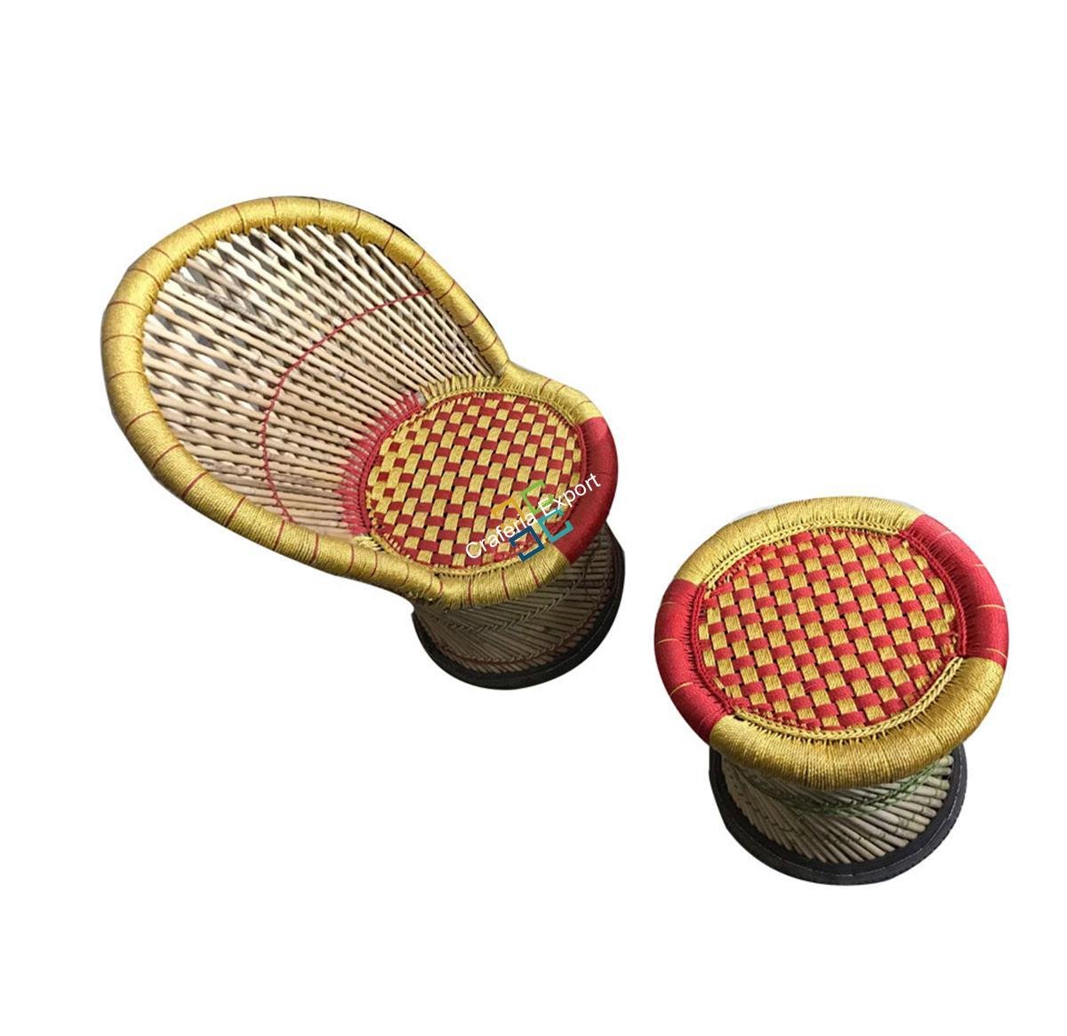 Mudda Bamboo Chair With Stool for Sitting/Relaxing/Outdoor/Indoor Use (Set of 2) - Image 3