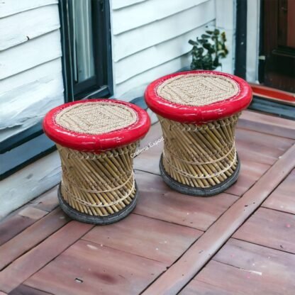 Bamboo mudda stools