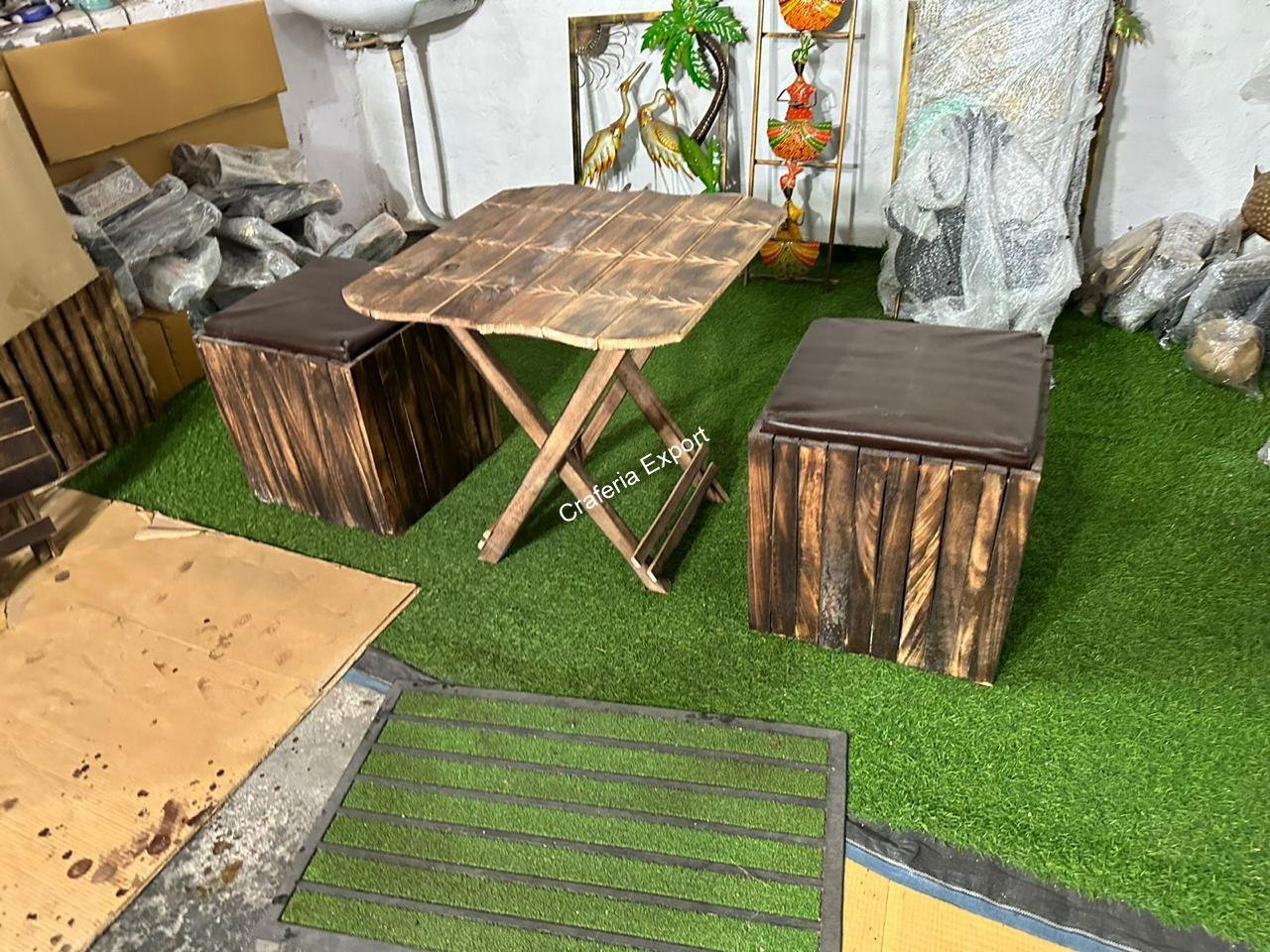 Wooden Stool And Table Natural Wood Logs Best Used as Bedside Tea Coffee Plants Table for Bedroom Living Room Outdoor Garden Light Weight Table - Image 2