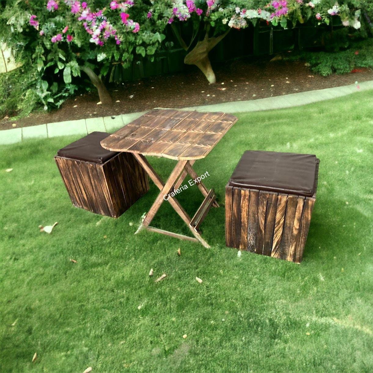 Wooden Stool And Table Natural Wood Logs Best Used as Bedside Tea Coffee Plants Table for Bedroom Living Room Outdoor Garden Light Weight Table - Image 4
