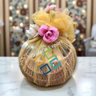 Chand Willow Kashmir Basket / Fruits Handle Storage Baskets