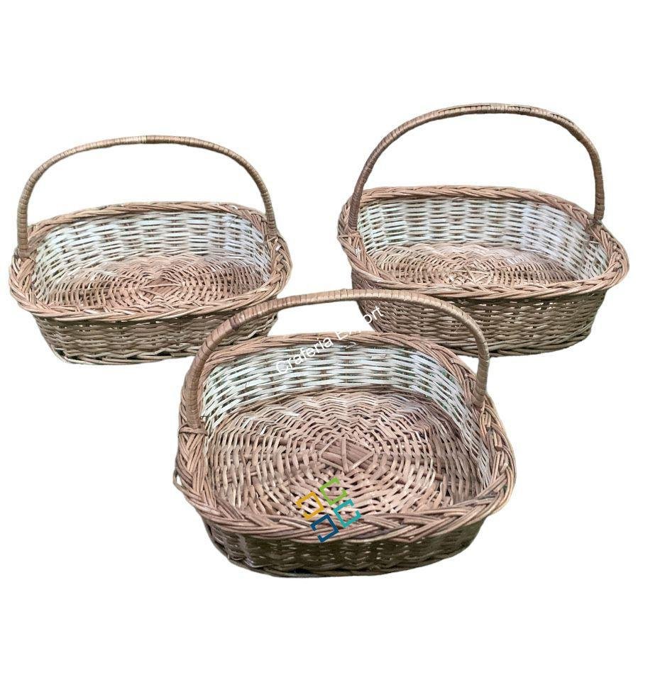 Square Shaped Design wicker willow kashmir baskets for gifts, pooja, fruits basket /Multipurpose cane bamboo baskets - Image 3