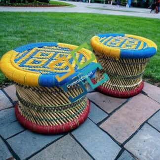 Eco Friendly Handicrafted Cane Bar Bamboo Chair/Stool/Muddha/Mudda