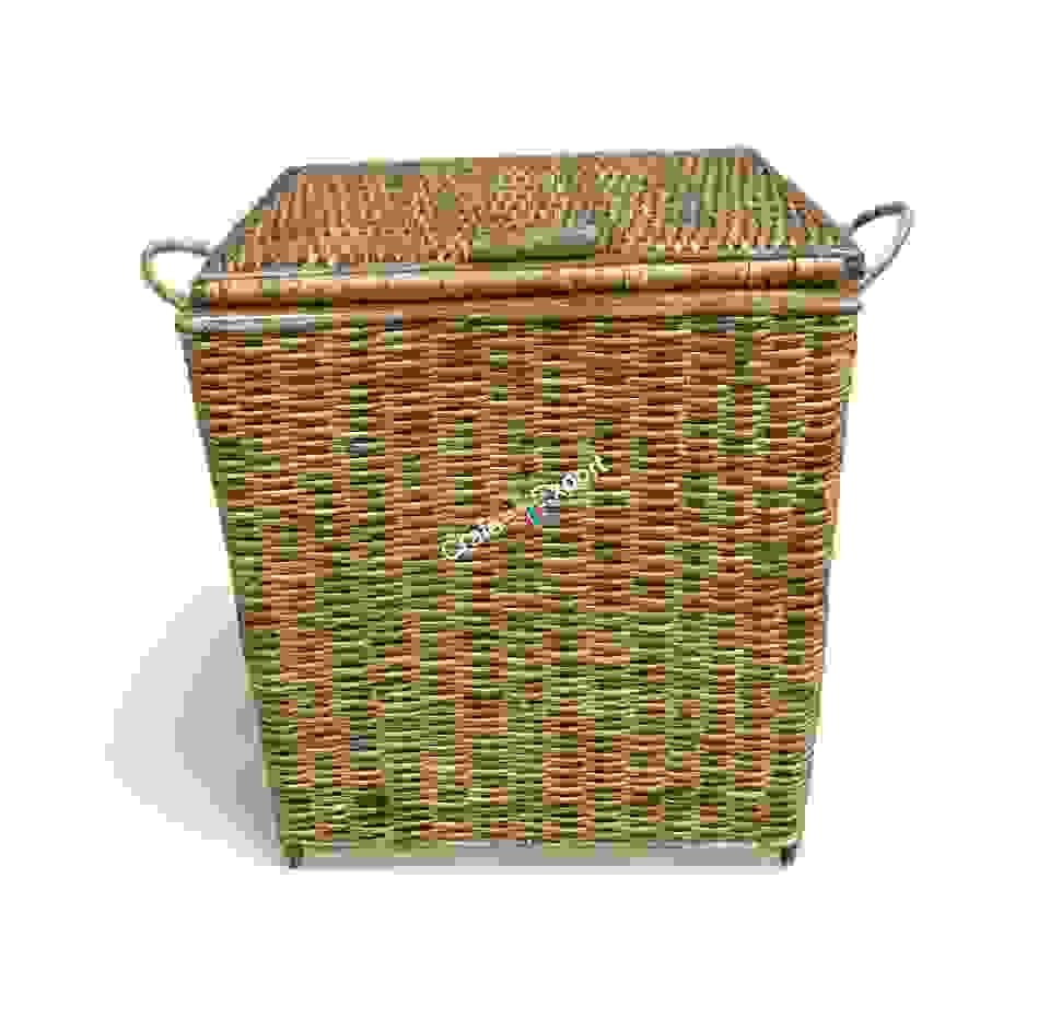 Cane Rattan Laundry Cum Picnic Handcrafted Basket with Lid - Image 4