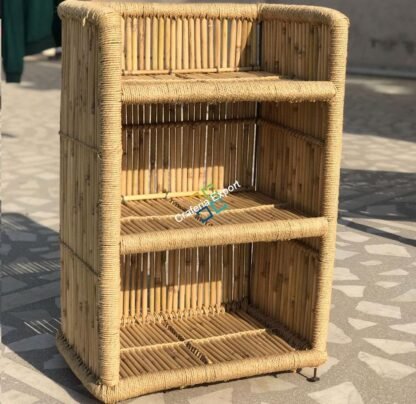 Eco Friendly Bamboo Rack Space Organizer Multi Use Stand |Shoe Stand For Home Office Hotels - Image 2