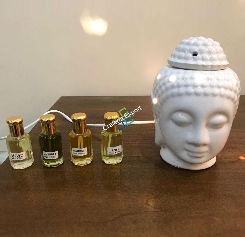 Ceramic Buddha Diffuser With fragrance essence Set - Image 2