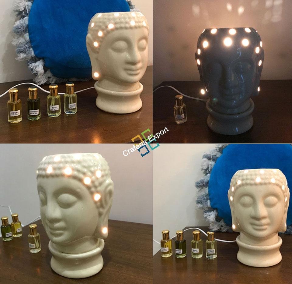 Buddha Electric Ceramic Diffuser With Aroma Essence Set - Image 2
