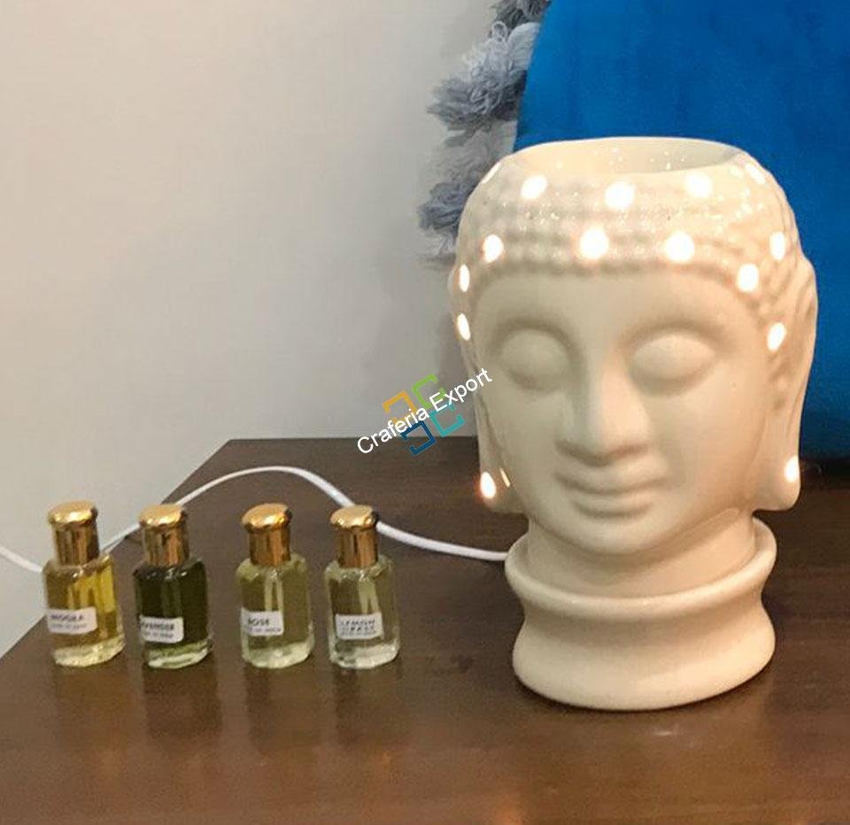 Buddha Electric Ceramic Diffuser With Aroma Essence Set - Image 3