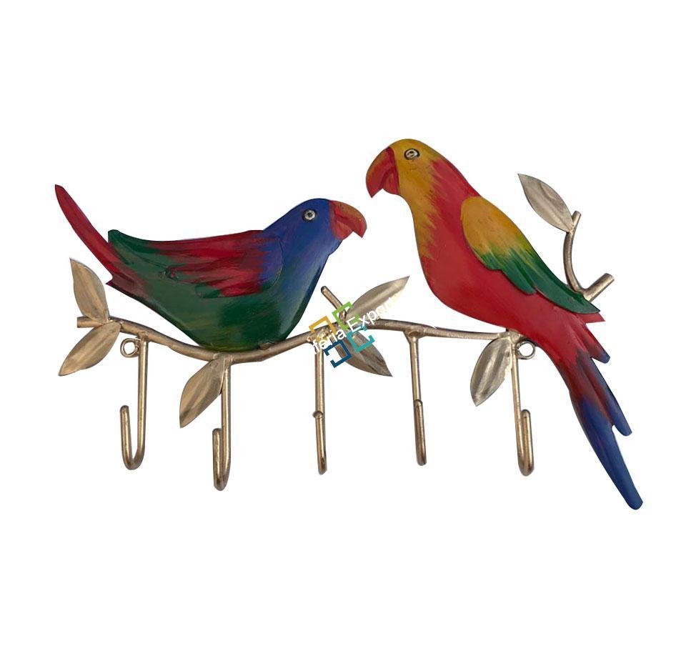 Colourful Parrot Sitting Key Holder /Wall Mount - Image 5