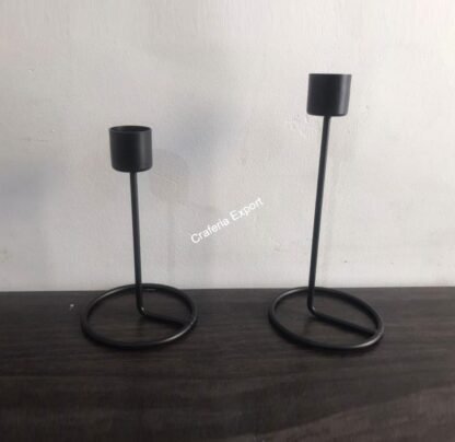 Unique metallic candlestick tealight candle holder stand (set of 2) / gifts purpose - Image 2