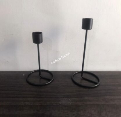 Unique metallic candlestick tealight candle holder stand (set of 2) / gifts purpose - Image 3