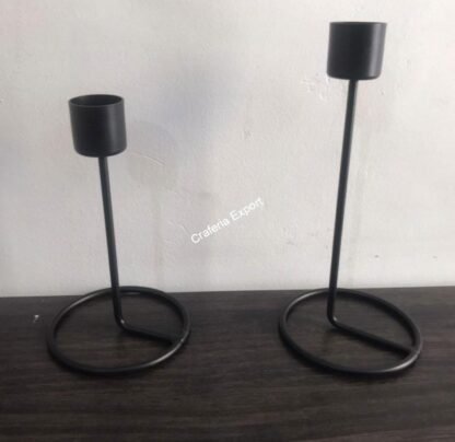 Unique metallic candlestick tealight candle holder stand (set of 2) / gifts purpose - Image 4