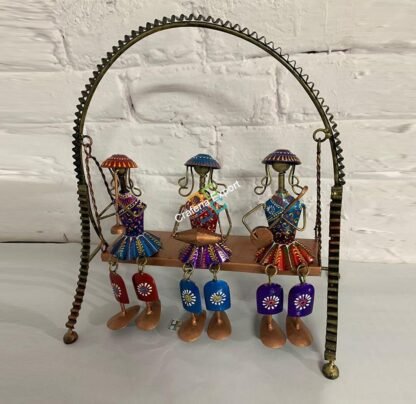 Metal Swing Musician 3 tribal showpiece for home interior decor - Image 3