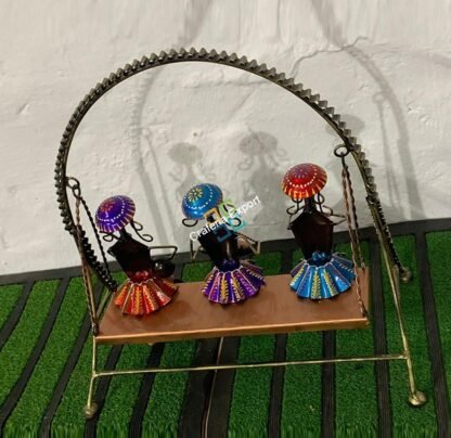 Metal Swing Musician 3 tribal showpiece for home interior decor - Image 4
