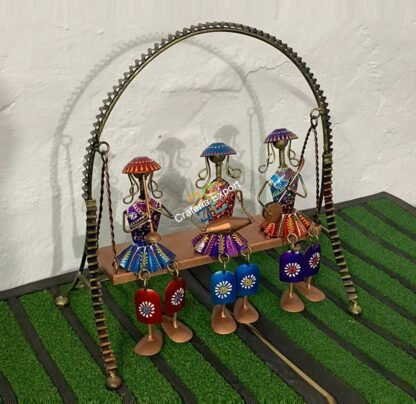 Metal Swing Musician 3 tribal showpiece for home interior decor - Image 5