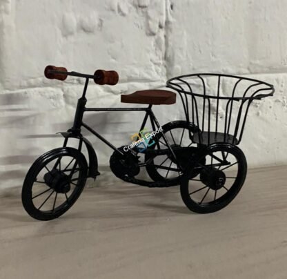 Cycle Rickshaw showpiece with Basket/ tokri table top - Image 3