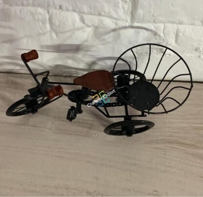 Cycle Rickshaw showpiece with Basket/ tokri table top - Image 5