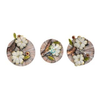 unique wall art panels of flowers on a tree for home decor - Set of 3