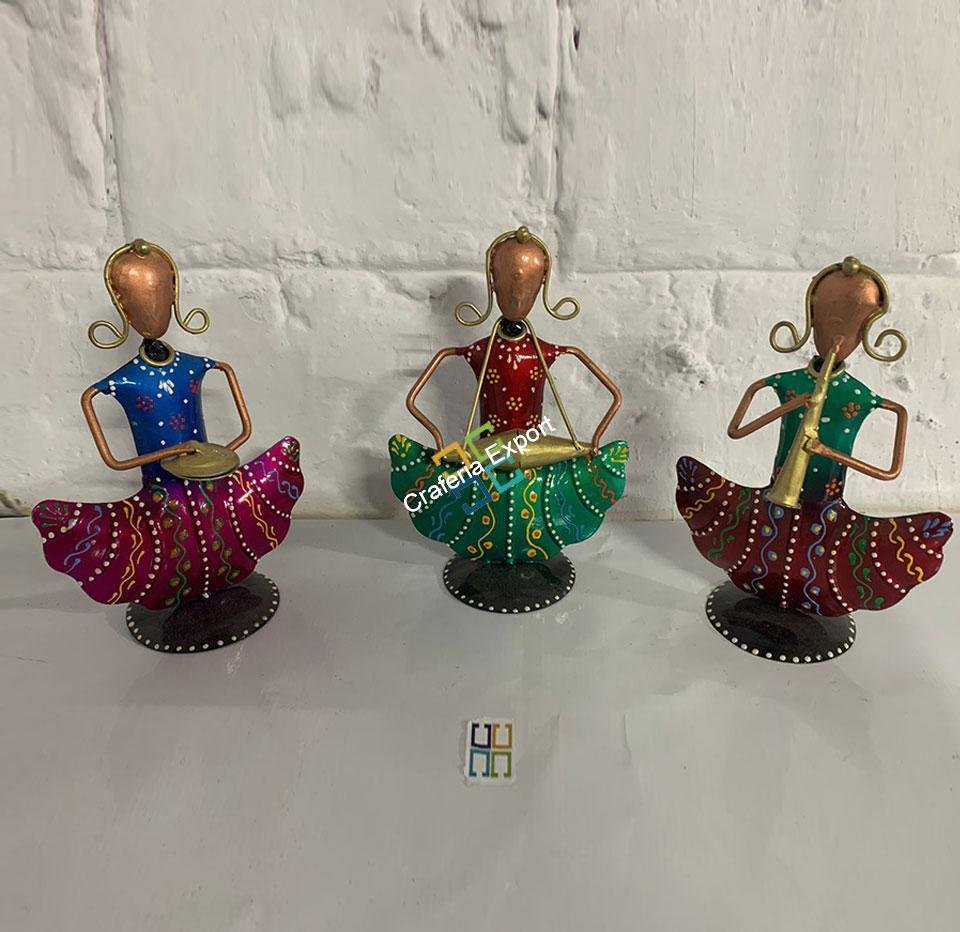 Home Decor Tribal Rajasthani Musicians Showpieces set of 3 - Image 6