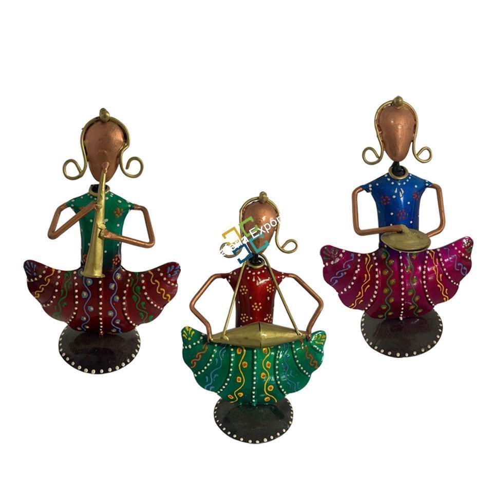 Home Decor Tribal Rajasthani Musicians Showpieces set of 3