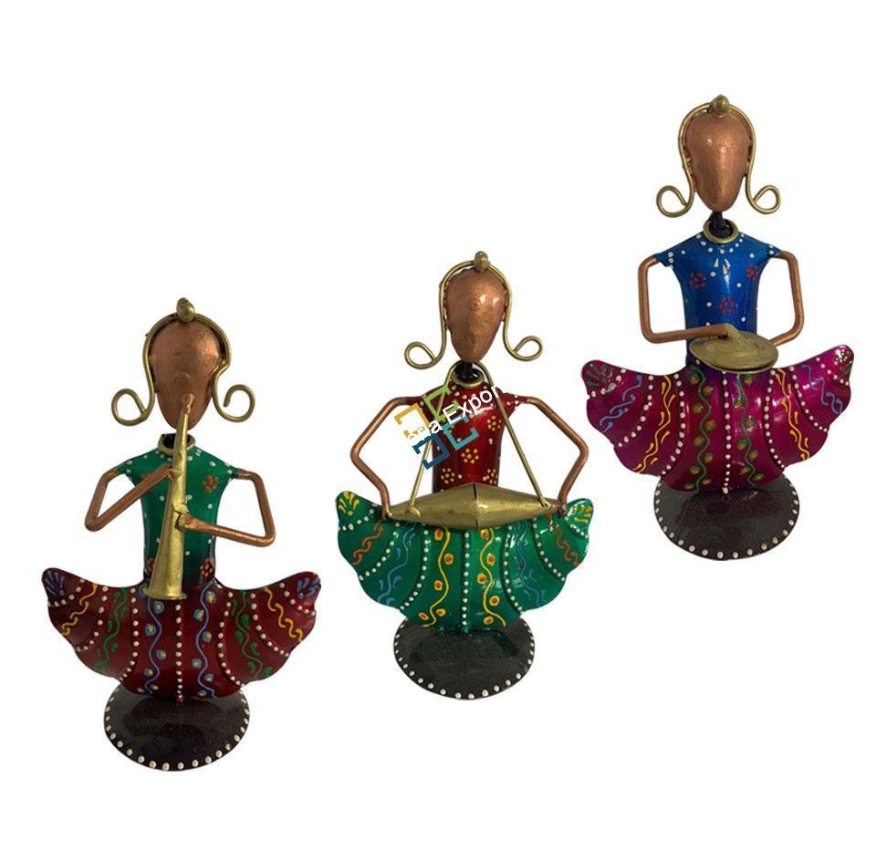 Home Decor Tribal Rajasthani Musicians Showpieces set of 3 - Image 5