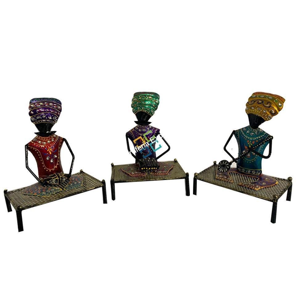 Hand-painted Decorative Rajasthani Musicians Showpieces with for home decor - Image 6