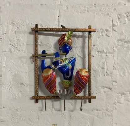 Krishna Metal Keyholder wall hanging for home decor - Image 6