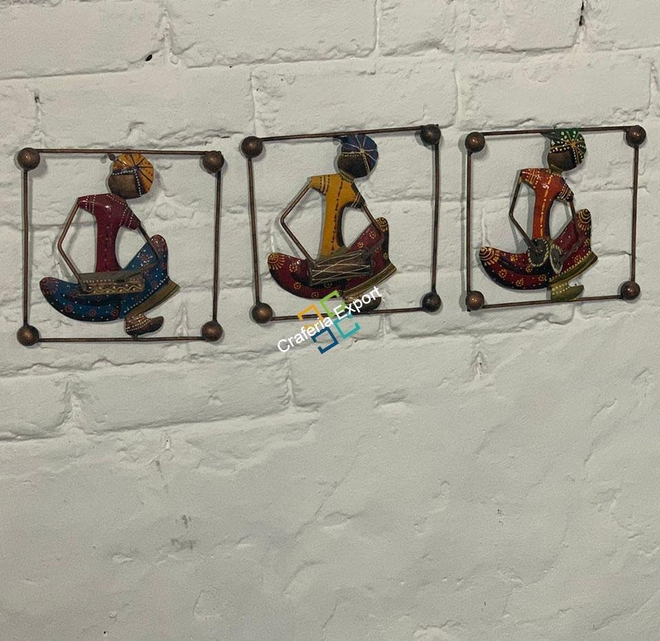 Musical Rajasthani wall hanging showpiece set of 3 - Image 3